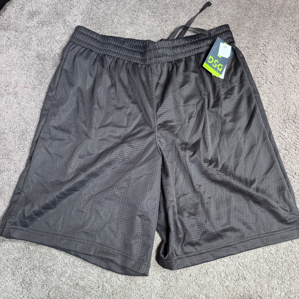 NEW DSG Men's Asphalt Pockless Mesh Gym Shorts 10" Inseam Medium